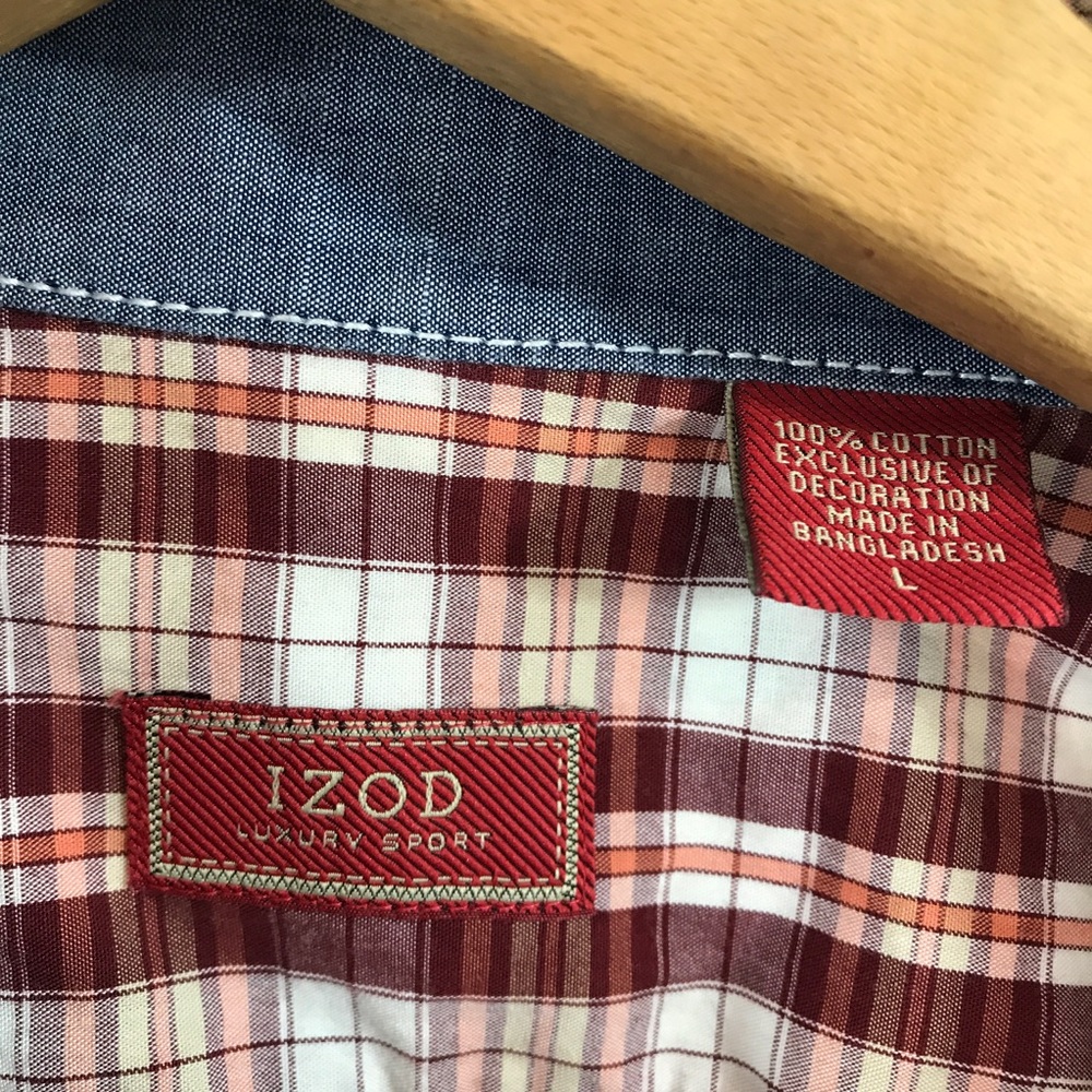 (SOLD) IZOD Casual Plaid Long-sleeve Button Down - Picture 5 of 6